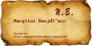 Margitai Benjámin névjegykártya